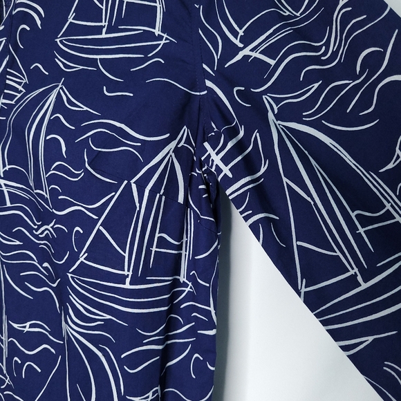 TALBOTS Women's Sailboat Print Long Sleeve Pullover Top XS - Picture 9 of 13